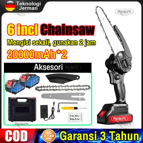 Jual Reaim Gergaji Baterai 298V Gergaji Listrik Gergaji Mesin Mini Chainsaw Mini Gergaji ...