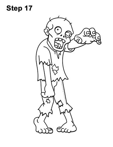 How to Draw a Cartoon Zombie VIDEO & Step-by-Step Pictures