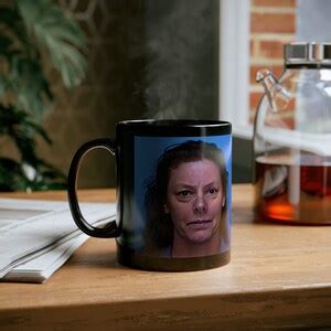 Aileen Wuornos Mugshot Black Ceramic Mug, Serial Killer Collectible ...