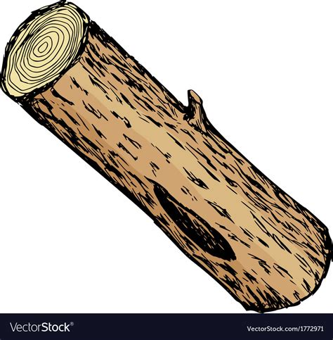 Wood log Royalty Free Vector Image - VectorStock