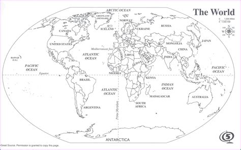 Free Printable World Map With Countries Labeled Map : Resume Examples