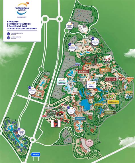 PortAventura World, Spain Salou, Portaventura World, Theme Park Map, Le ...