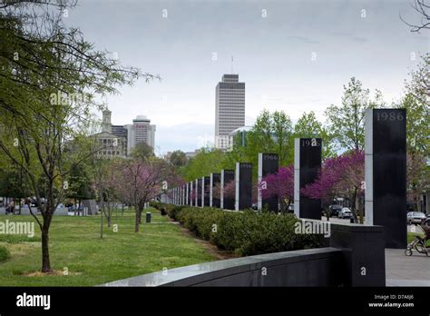 A view of the Pathway of History at the Bicentennial Capitol Mall State Park in Nashville ...