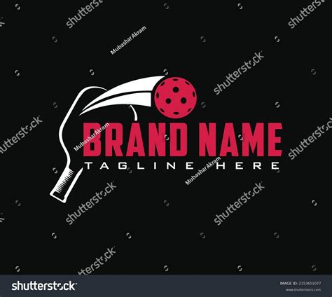 Pickleball Logo Any Business Especially Sport Stock Vector (Royalty ...