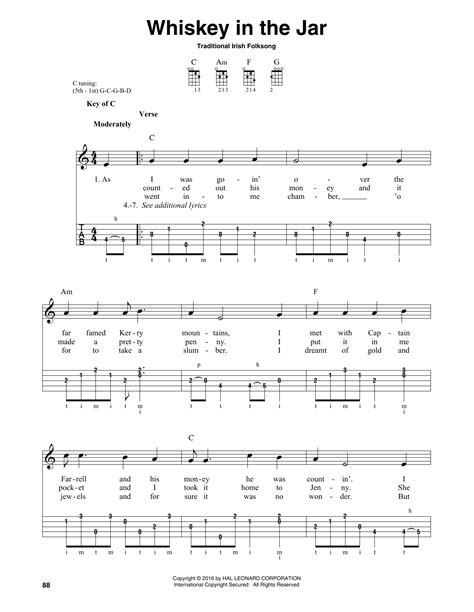 Whiskey In The Jar | Sheet Music Direct