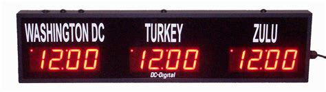 World Time Zone Digital Clocks DC-25TZ-3 – Customized Digital LED ...