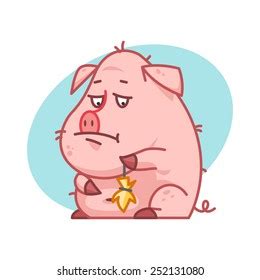 Sad Pig Cartoon: Over 2,062 Royalty-Free Licensable Stock Vectors & Vector Art | Shutterstock