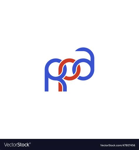 Letters rpa monogram logo design Royalty Free Vector Image