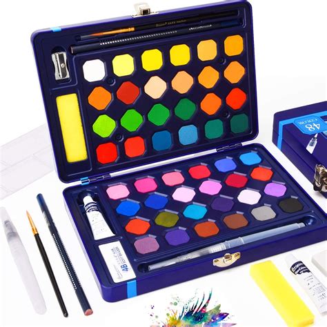 Amazon.com: Watercolor Paint Set - 48 Solid Kids Watercolors Paints ...