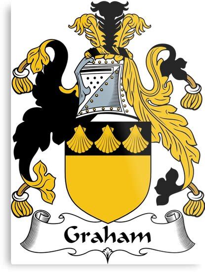 "Graham Coat of Arms / Graham Family Crest" Metal Print by ...