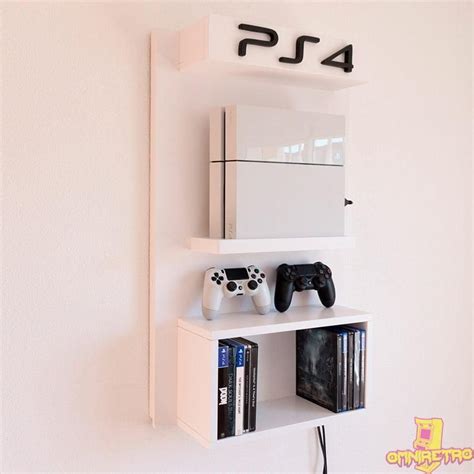 Soporte de Pared PS4 V2 | Small game rooms, Playstation room, Game room ...