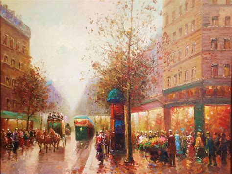 Morantz Galleries: Paris Street Scene II by Pencke - Oil Painting | Street scenes, Painting, Scene