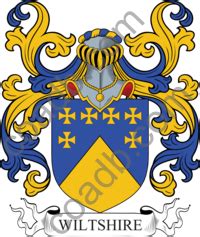 Wiltshire Family Crest, Coat of Arms and Name History