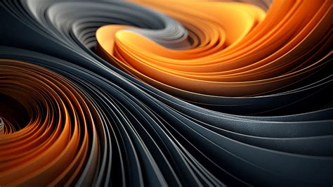 Orange Grey Curves Lines Ribbons Layers Wallpaper Blur Background 4K HD Abstract Wallpapers | HD ...