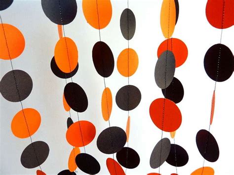 Halloween Garland, Orange and Black Paper Garland, Halloween Decoration ...