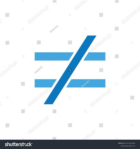 Not Equal Symbol Vector Illustration Isolated Stock Vector (Royalty Free) 2213051463 | Shutterstock