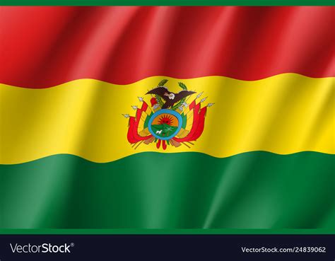 Waving flag bolivia Royalty Free Vector Image - VectorStock