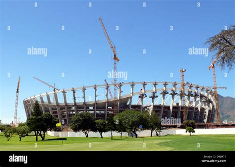 The picture shows the building site of the Green Point Stadium for the FIFA Soccer World Cup ...