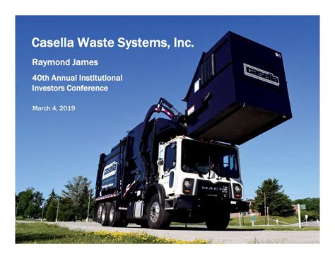 Casella Waste Systems (CWST) Presents At Raymond James Institutional Investors Conference ...