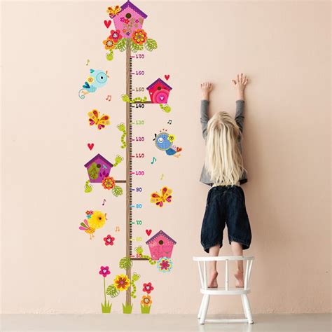 Tuscom Height Growth Chart Decal Child Height Wall Sticker Height Measurement Chart Wall Decals ...