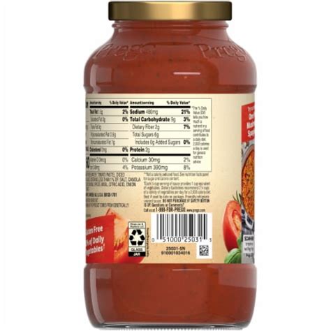 Prego® Traditional No Sugar Added Pasta Sauce, 23.5 oz - Mariano’s