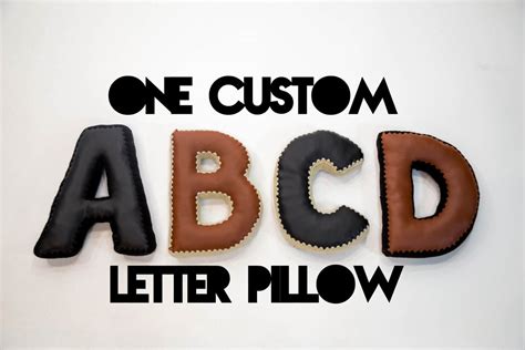 Alphabet Letter Pillow Crochet Edging & Faux Leather One | Etsy | Letter pillows, Custom ...