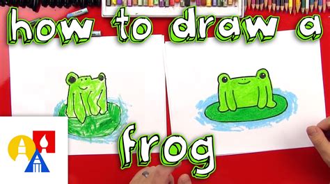 How To Draw A Cartoon Frog | Art for kids hub, Frog art, Frog art for kids