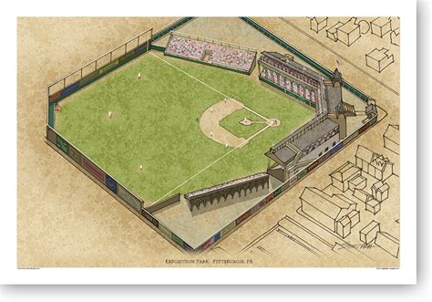 There Used To Be A Ballpark Pittsburgh - Exposition Park 13x19 Large ...