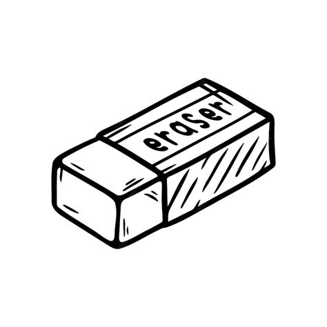 Premium Vector | Rubber Pencil Eraser Doodle Sketch Hand Drawn Icon ...