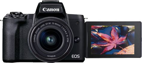 Canon - EOS M50 Mark II Mirrorless Camera with EF-M 15-45mm f/3.5-6.3 IS STM Zoom Lens - Black ...