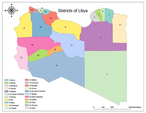 Districts of Libya | Mappr