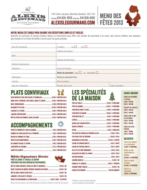 Alexis Le Gourmand Menu des fêtes2013 V2 - Fichier PDF