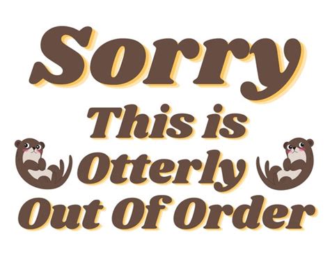 Out of Order Sign Printable Funny Out of Order Sign - Etsy New Zealand