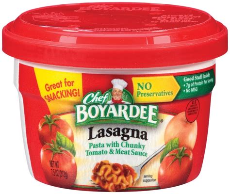 Chef Boyardee Lasagna Bowl, 212 gr — Goisco.com