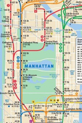 Manhattan Subway Map Pics | Map of Manhattan City Pictures
