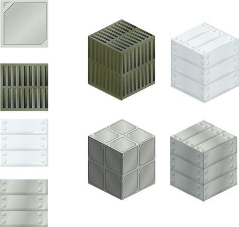 Clipart - set of metalic tiles