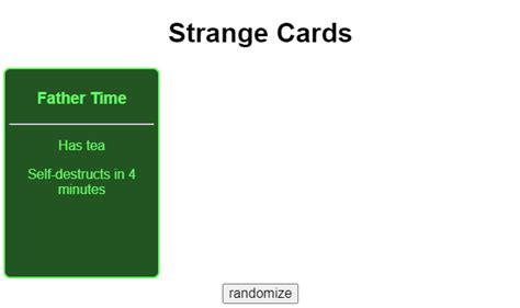 strange-cards-tutorial ― Perchance Generator