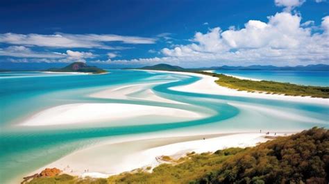 Premium AI Image | whitehaven beach australia