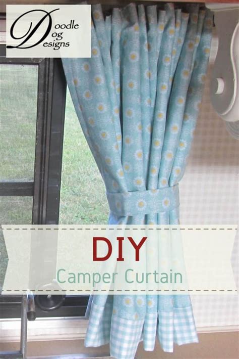 DIY Camper Curtain: Here's how I made a back tabbed curtain with blackout lining for a my ...