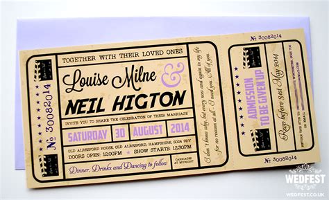 Movie Ticket Wedding Invitations | WEDFEST