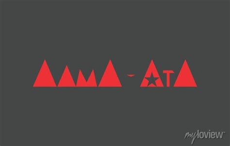 Logo "alma - ata". vector. • wall stickers hammer, star, triangle ...