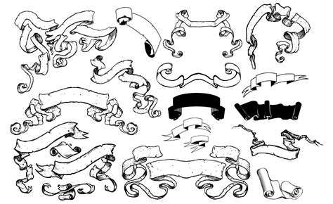 ribbon scroll tattoo designs - Google Search | Banner vector, Banner ...