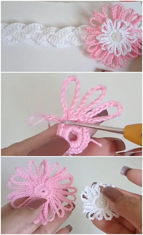 Crochet Headband For Baby With Flower - Crochet Ideas