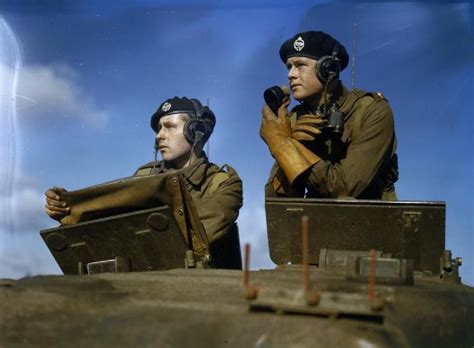 Churchill Tanks on Manoeuvres in Britain, October 1942 A close up of ...