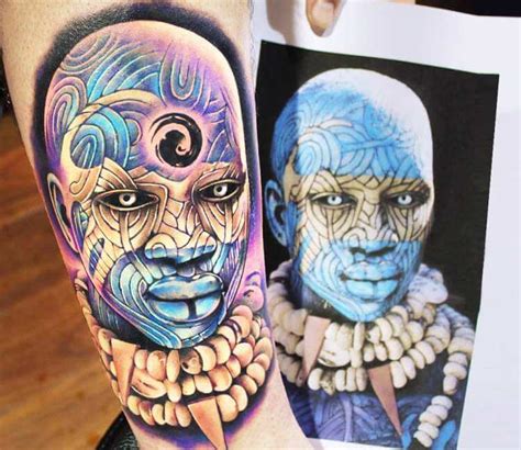 Shaman portrait tattoo by Khail Tattooer | Post 21752