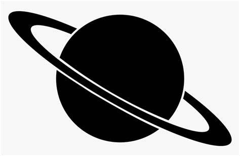 Space Clipart Saturn - Saturn Clipart Black And White, HD Png Download ...