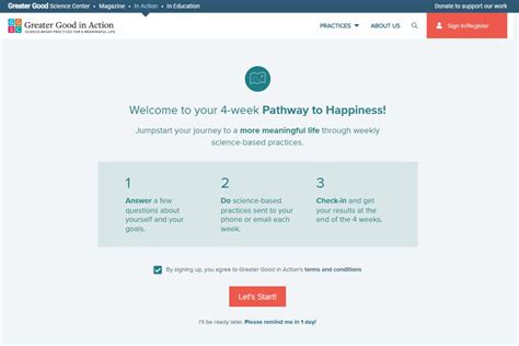 Pathways to Happiness program at Greater Good Science Center - Student Health and Wellbeing