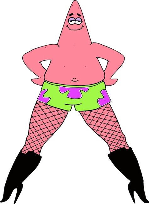 Patrick in Fishnet Stockings / Sponge Bob / Cartoon / Meme / | Etsy