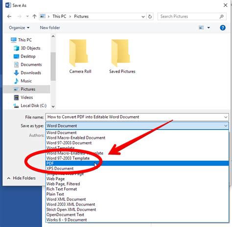 How to Convert PDF into Editable Word Document With Windows 10 Laptop ...