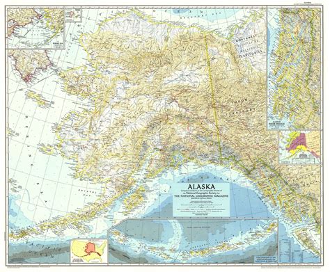 Alaska 1956 Wall Map by National Geographic - MapSales